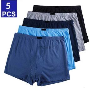 Slips 5 pièces/lot grande taille hommes culottes taille haute en vrac hommes sous-vêtements Boxer Shorts 100 coton hommes boxeurs homme Pack caleçons pour hommes 24319