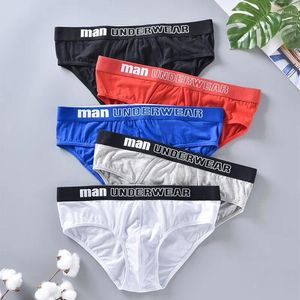 Onderbroek 5 stks heren slipje sexy katoenen ondergoed mannelijke slips mannen jockstrap broek comfortabele zachte slip ademend heren