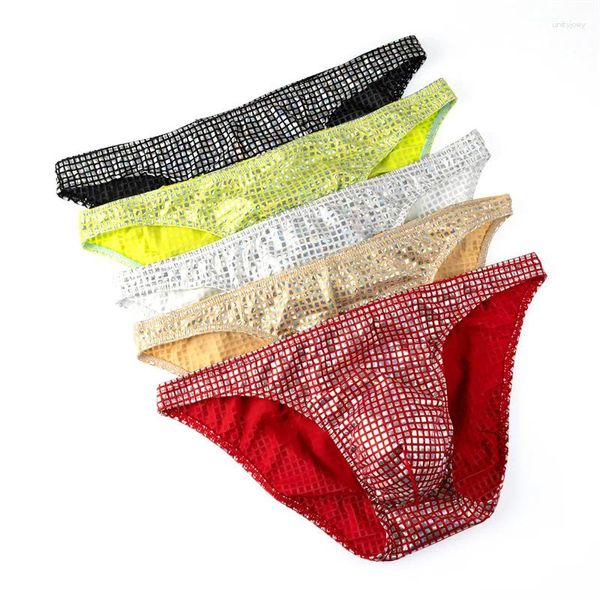 Mutande 5PCS Slip sexy da uomo Intimo Gusto colorato liscio maschile Vita bassa Lingerie Homewear