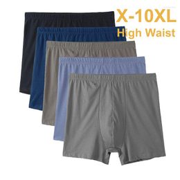 Caleçon 5 pièces XL-10XL Plus hommes sous-vêtements mâle Boxer solide culotte Shorts coton respirant intime homme boxeurs grande taille