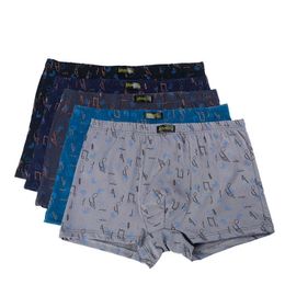 Calzoncillos 5pcslot Boxers Ropa interior para hombre 100 algodón Cómodo Transpirable Midwaist Boxer Pantalones Plus Tamaño Impreso 231027