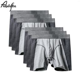 Sous-pants 6pcs / lot grand boxer short pour hommes coton sous-vêtements long boxer homme marque culotte de marque masculine