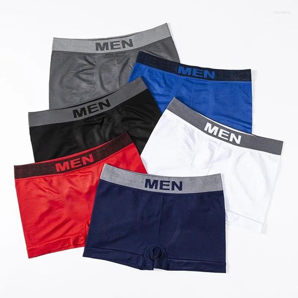 Sous-pants 6pcs Men's Underwear SEamless Sexe Sexy Set Boxer Pantaler Sports Shorts Hombre Men Homme