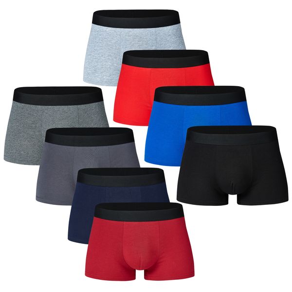 Caleçons 7pcs / LOT Vente en gros Marque de mode sexy COTTON Boxers slips HOMME SOUS-VÊTEMENTS POUR HOMME TRONC Culottes pour hommes SET 230327