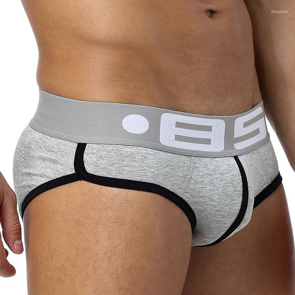 Calzoncillos 85 marca 50 pc/lot venta al por mayor sexy gay calzoncillos hombres ropa interior transpirable bragas masculinas malla de secado rápido