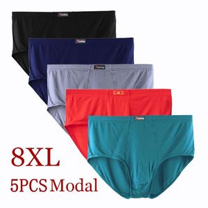 Onderbroek 8xl-xl 5pcs Modale plus size oversize heren ondergoed Korte briefs mannen shorts mannelijke comfortunderpants