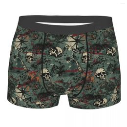 Caleçons abstraits terreur crâne culottes Shorts Boxer slips sous-vêtements pour hommes confortables