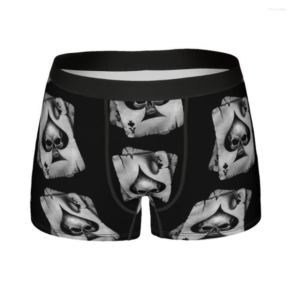 Caleçon Ace Of Skulls Boxer Homme Sous-Vêtements Style Crâne Très Respirant Top Qualité Short Sexy Idée Cadeau