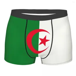 Sous-vêtements Algérie Drapeau Boxer Shorts pour hommes 3D Imprimer Mâle Sous-vêtements imprimés Culottes Slips doux