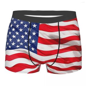 Sous-vêtements drapeau national américain culotte respirante sous-vêtements pour hommes shorts sexy boxer slips