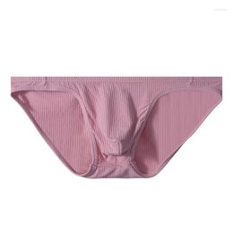 Slip ANNDAU taille basse Bikini Sexy hommes sous-vêtements coton haute fourche saillante mince ceinture petit Triangle AD7118