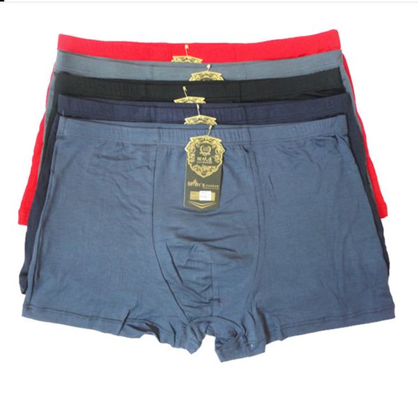 Caleçon Arrivée Hommes Boxer Sous-Vêtements Plus La Taille Sous-Vêtements En Bambou XL XXL XXXL XXXXL Taille Pieds Plats Culotte 230515