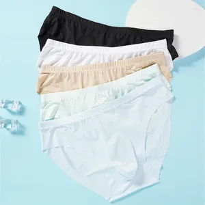 Sous-pants Arrivée Briefs pour hommes Ice Silk Plus Taille sous-vêtements Sexy Sexe sans couture Basse Basse Basse