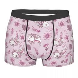 Caleçon Axolotl Lover Floral Moucheté Motif Homme Culotte Sous-Vêtements Pour Hommes Short Imprimé Boxer Slip