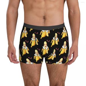 Calzoncillos Banana Cartoon Funny Breathbale Bragas Ropa interior masculina Imprimir Shorts Boxer Briefs