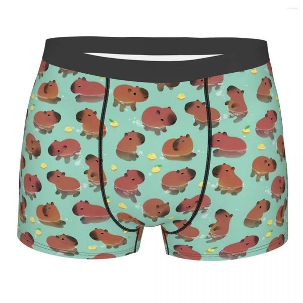 Caleçon Bath Time Capybara Animal Homme Culotte Homme Sous-Vêtements Ventiler Short Boxer Briefs