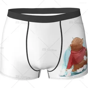 Onderbroeken beer schattig dier heren grappig ondergoed boxershorts lichte elasticiteit mannelijke shorts nieuwigheid stijlvol cadeau voor mannen jongens