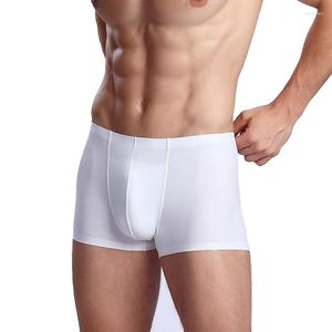 Sous-pants à grande taille Boxer Sexy Men Sous-vêtements Shorts masculins respirant une culotte fraîche sans couture confortable plus 3 pcs / lot