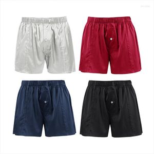 Caleçon Birdsky 1PC hommes Boxer Shorts pantalons sous-vêtements taille moyenne 19MM vraie soie de mûrier couleurs unies S-520