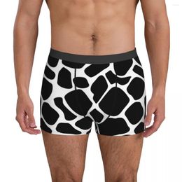 Onderbroek Zwart -witte koe print ondergoed ondergoed trendy patroonvlekken douanes romp mannen slipje elastische bokser kort verjaardagscadeau