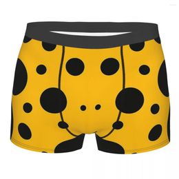 Onderbroeken zwarte stippen op gele achtergrond heren boxershorts ondergoed zeer ademend hoogwaardig cadeau-idee