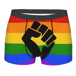 Caleçons BLM Pride Rainbow Breathbale Culottes Sous-vêtements pour hommes Ventiler Shorts Boxer Briefs