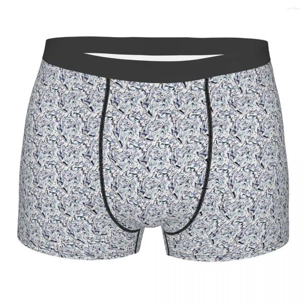 Calzoncillos Azul Marino Lila Púrpura Mármol Marmoleado Diseño jaspeado Parttern Bragas transpirables Pantalones cortos Calzoncillos bóxer Ropa interior para hombres