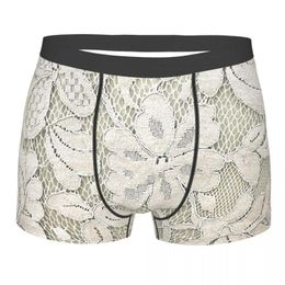 Onderbroek Boheemse patronen ivoor beige kant homme slipjes heren ondergoed ventilaat shorts boxer briefs