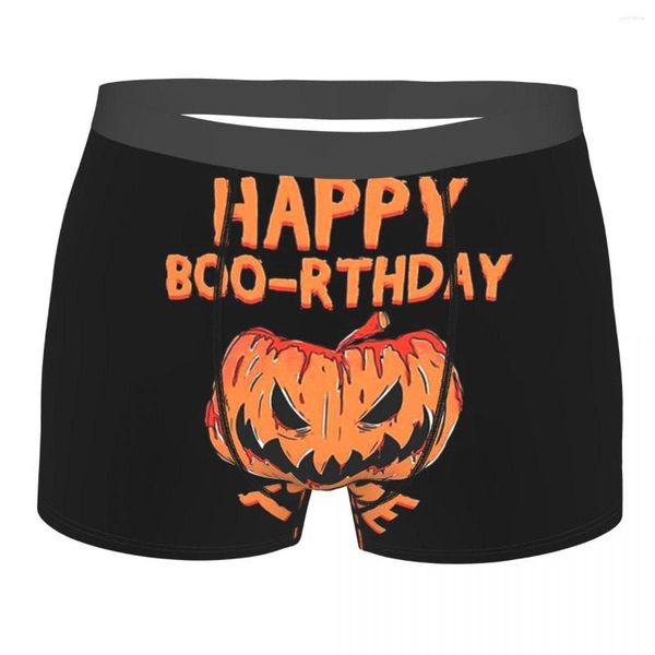 Calzoncillos Huesos Cráneo Algodón Bragas Hombre Ropa interior Sexy Feliz Boo-rthday Cumpleaños Para mí Spooky Halloween Regalo Pantalones cortos Calzoncillos