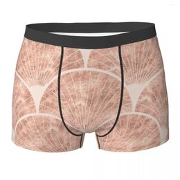 Caleçon Boxer Art déco élégance-or Rose paillettes Fan II culottes hommes sous-vêtements Shorts pour Homme homme petit ami cadeaux