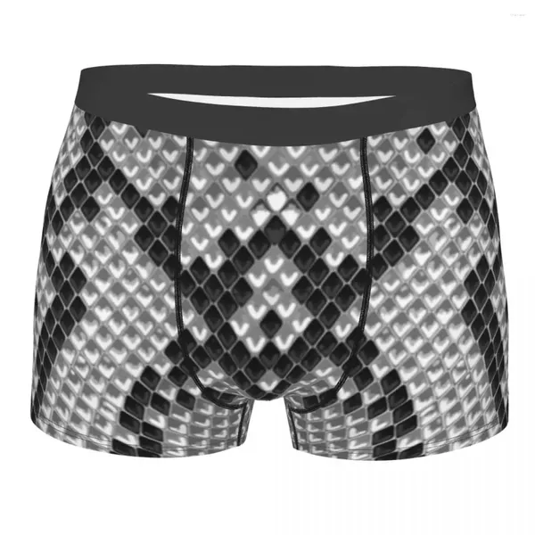 Calzoncillos Boxer para hombre, ropa interior, bragas masculinas, pantalones cortos con estampado de serpiente, cómodos para hombre