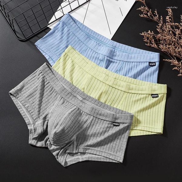 Sous-pants boxeurs hombre sexy sous-vêtements masculin us upxe sac plats angle sportif respirant fil quatre coins bragas sexys culotte gtopx man