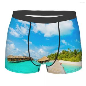 Caleçon Boxershorts Hommes Culotte Confortable Ensemble Océan Caraïbes Plage Tropicale Sous-Vêtements Homme Boxer