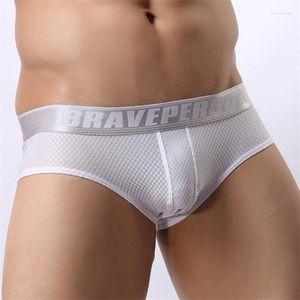 Slip marque 2023 haute qualité hommes confortable sous-vêtements gai hommes Sexy slips Jacquard Nylon mâle mode hommes