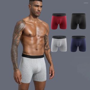 Caleçon marque Boxer short Homme culotte Homme couleur unie Boxershorts sous-vêtements pour Homme coton 3D pochette slip doux