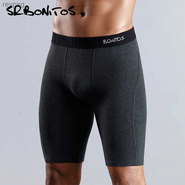 Calzoncillos de marca Boxer largo para hombre, ropa interior, Boxers de algodón, Boxershorts, ropa interior para hombre, ropa interior Sexy YQ240214