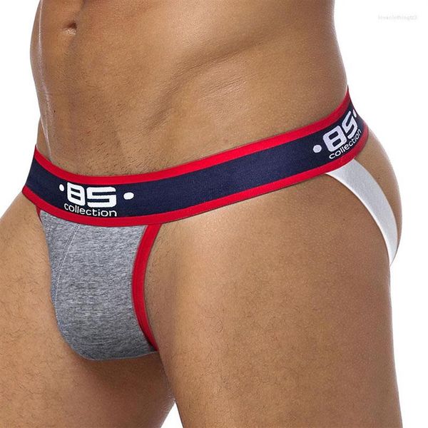 Men de sous-pants Men Mesh Jockstrap sous-vêtements G-strings Thongs Sexy Gay Penis Pouch Bikini Buttocks Hollow Thong267V