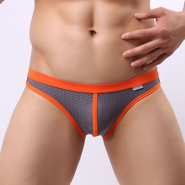 Unterhosen Brave Person Herren Atmungsaktive Mesh-Slips Männer Niedrige Taille Enge Sexy Unterwäsche 6 Farben Perfekte Qualität für ManUnderpants