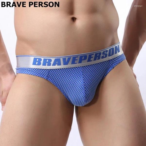 Sous-vêtements Brave Personne Sexy Bikini Hommes Sous-vêtements Poche Mens Slips Low Rise Nylon Gay Culottes Maillots De Bain String Jacquard Maillot De Bain