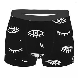 Caleçon Respirant Boxer Hommes Sous-Vêtements Yeux Doux Imprimé Noir Et Blanc Hommes Boxers Homme Breif