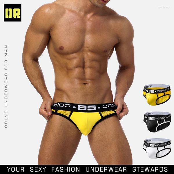 Slip BS85 Trendy Brand Men's Mesh Underwear Fun Slip Sexy Respirant Avec Sac D'emballage BS107