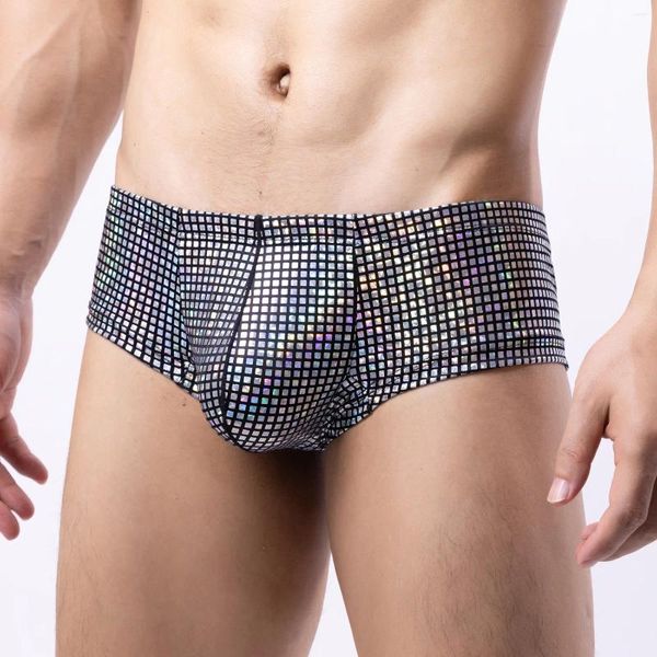 Calzoncillos Bulge Enhancer Big Peuch Men Boxers Boxers Underway bragas brillantes Jóvenes jóvenes Lingerías románticas Cheecky BoxerShorts Bajo cintura