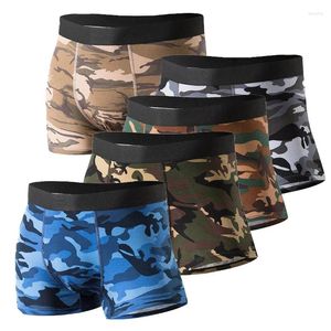 Sous-pants Camouflage Sexy Underwear Hommes Military Mens Coton Boxer Boxer XXXL Grey Boxer Shorts confortable PACK MUTANDE UOMO