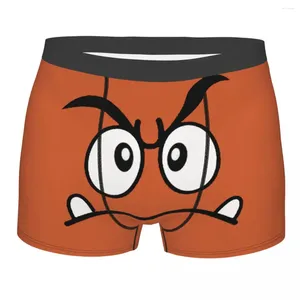 Onderbroeken Cartoon Game Brown Goomba Face Heren Boxer Briefs Zeer ademend ondergoed Hoge kwaliteit Print Shorts Verjaardagscadeaus