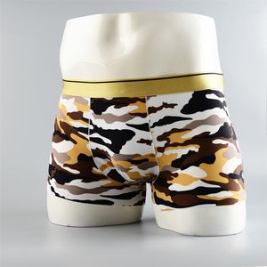 Calzoncillos Boxer de dibujos animados para hombres Calzoncillos de seda de hielo Impresión de cintura media Sexy Personalidad transpirable 2023