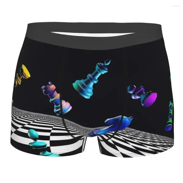 Sous-pants Chess Design Breathbale Panties's Men's Underwear Sexy Shorts Boxer Briefs