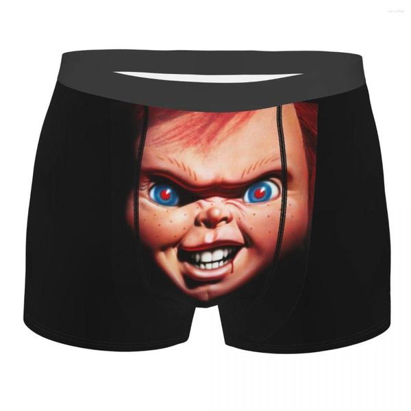 Slip Chucky film d'horreur hommes sous-vêtements Halloween poupée mystère Boxer culotte Sexy respirant pour homme