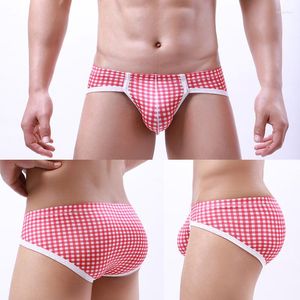 Onderbroek Classic Plaid Mens Underwears Manne Mannelijk gesloten schitterende slips zachte aanraakstof goede elasticiteit binnenste knickers 5 kleuren