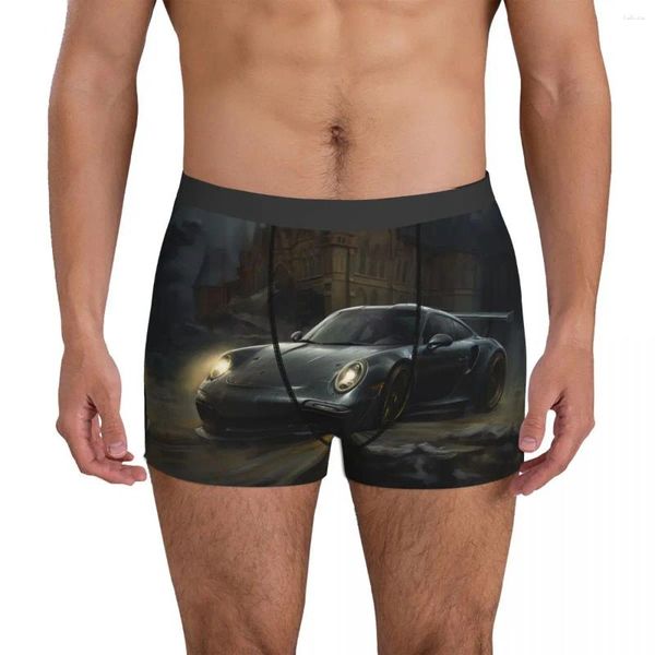 Sous-vêtements Classic Sports Car Sous-vêtements Gothic Mystic Males Impression Funny Boxer Shorts Brief Plus Taille 2XL