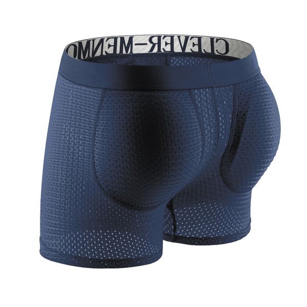 Slip CLEVER-MENMODE Sexy Men Sous-vêtements rembourrés Mesh Boxer Fesses Lifter Agrandir Butt Push Up Pad Underpants Penis Pouch Panties 230504